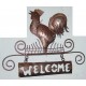 Rooster Crowing Welcome 40cm x 30cm